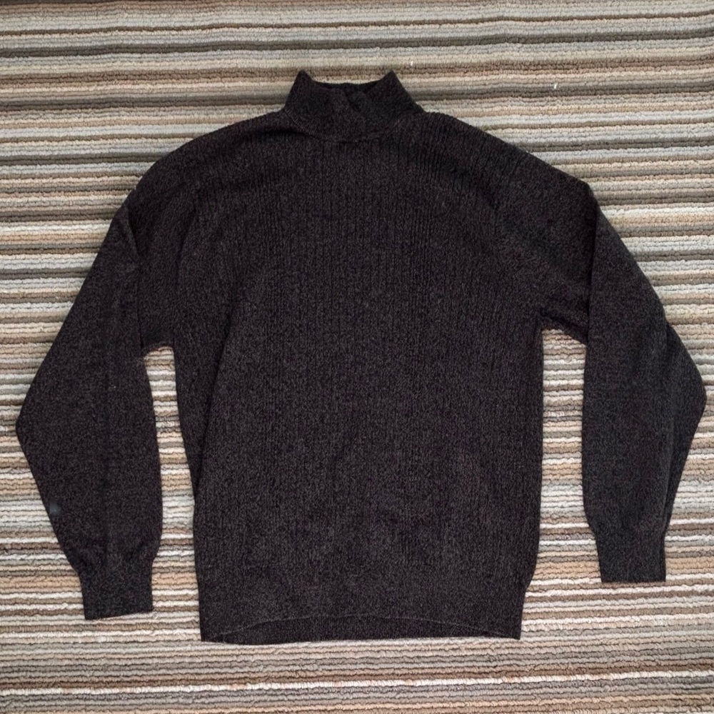 Pierre Cardin Charcoal Mock Neck Sweater